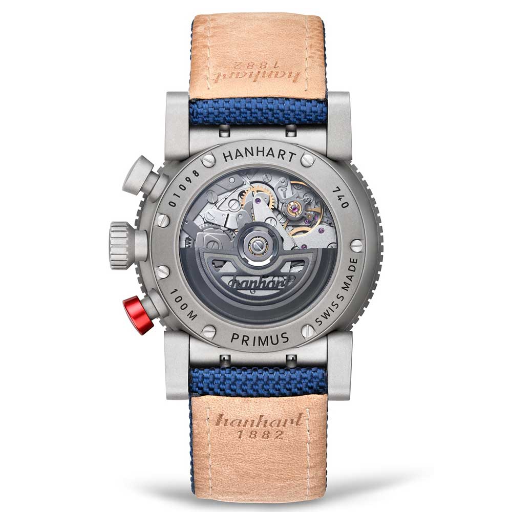 Hanhart PRIMUS Pilot Steel Blue 44mm