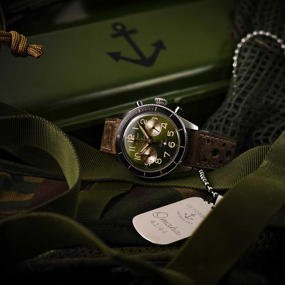 Le Forban Sécurité Mer Omaha Green Chronograph Limited 44