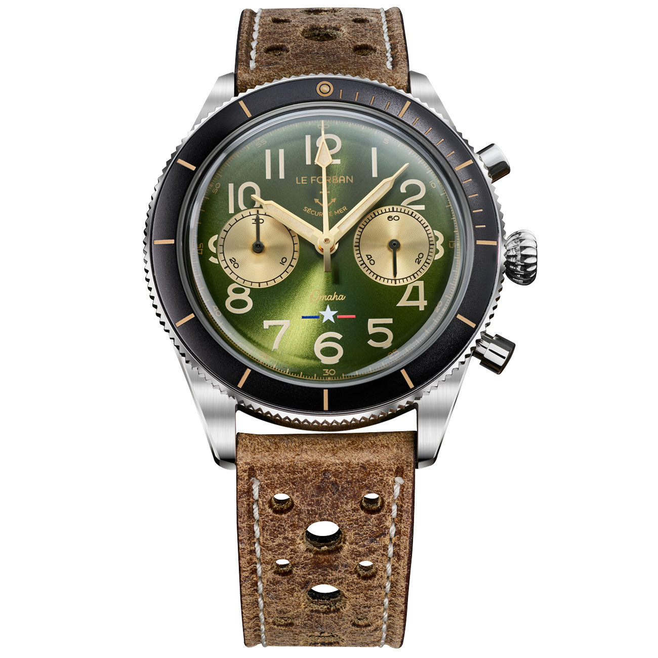 Le Forban Sécurité Mer Omaha Green Chronograph Limited 44