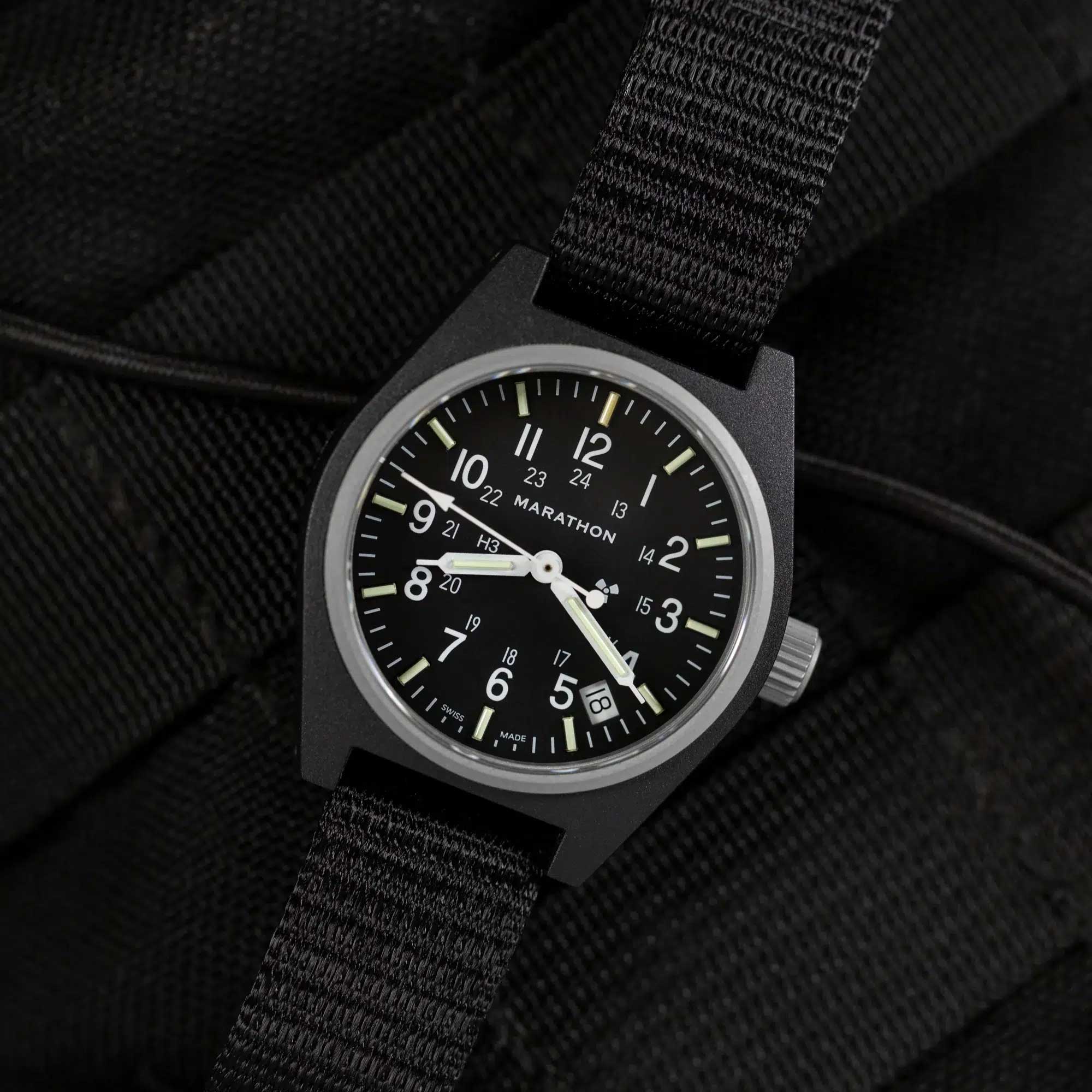 MARATHON 34mm Black General Purpose Quartz GPQ With Date – WW194015BK
