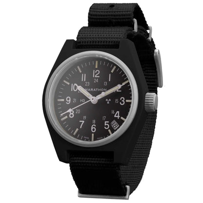MARATHON 34mm Black General Purpose Quartz GPQ With Date – WW194015BK