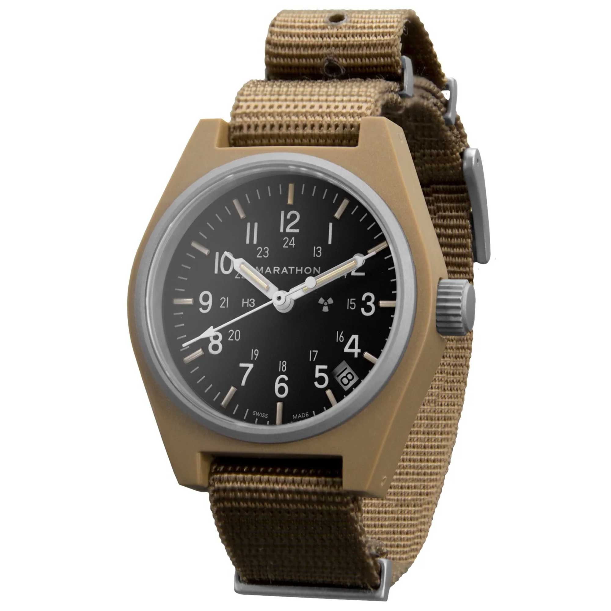 MARATHON 34mm Desert Tan General Purpose Quartz GPQ With Date – WW194015DT
