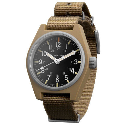MARATHON 34mm Desert Tan General Purpose Quartz GPQ – MaraGlo – WW194009DT