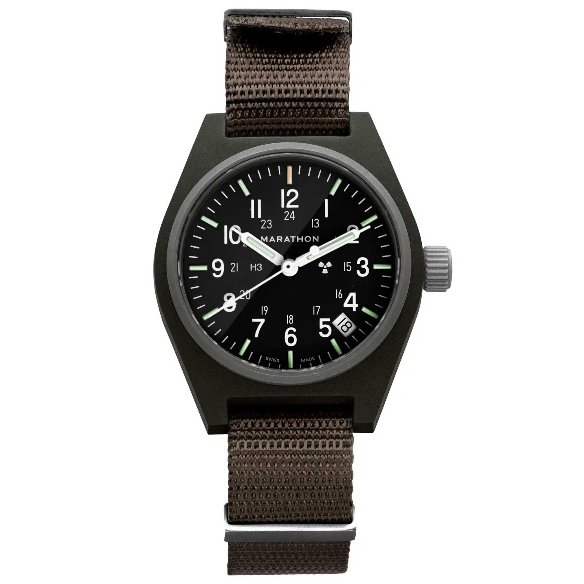 MARATHON 34mm Sage Green General Purpose Quartz GPQ With Date – WW194015SG