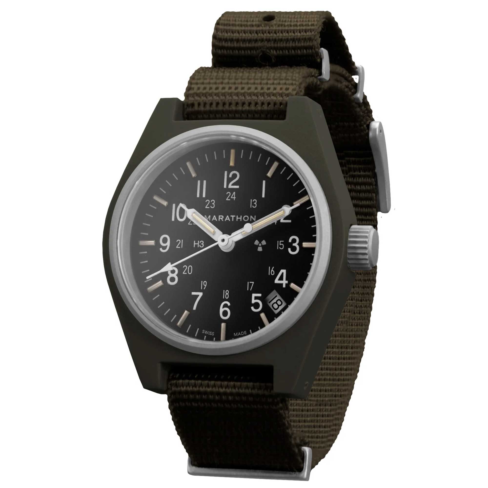 MARATHON 34mm Sage Green General Purpose Quartz GPQ With Date – WW194015SG