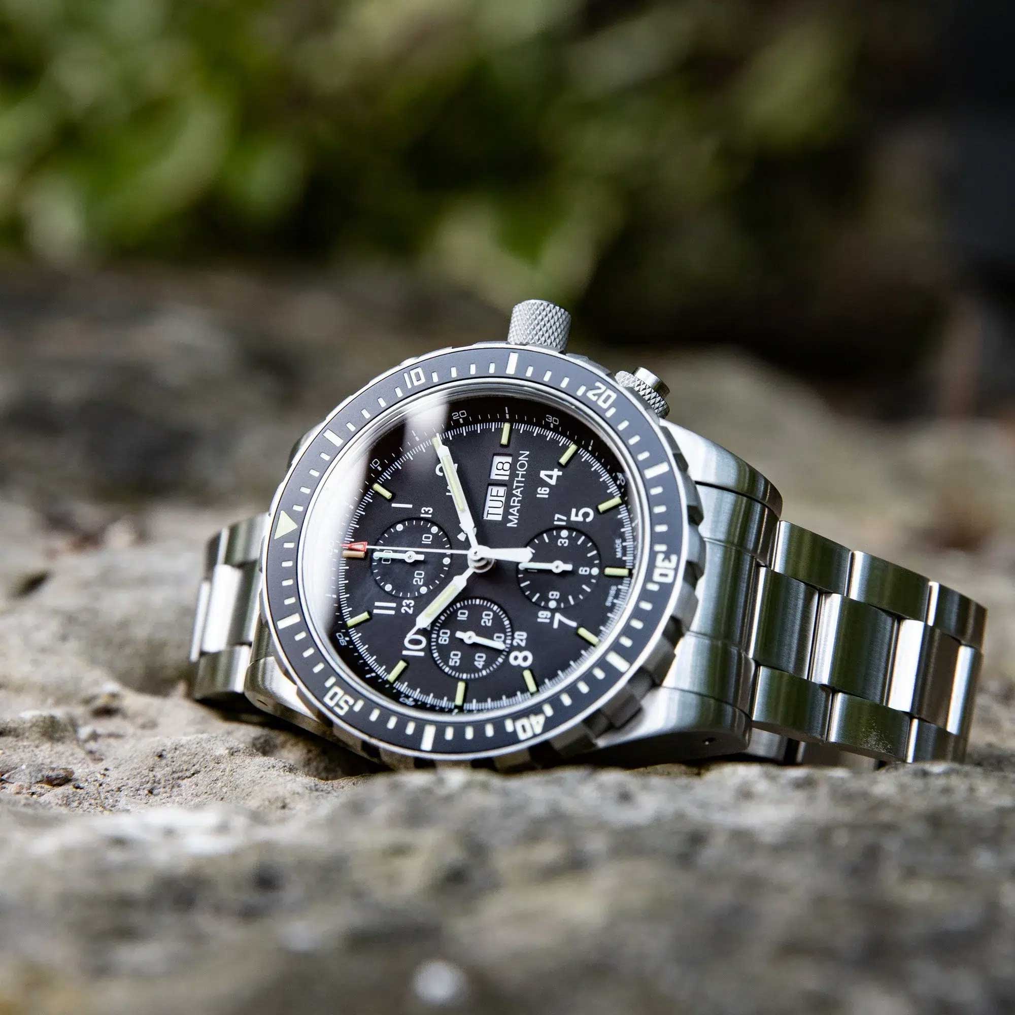 MARATHON 46mm CSAR Jumbo Diver/Pilot Automatic Chronograph – WW194014SS