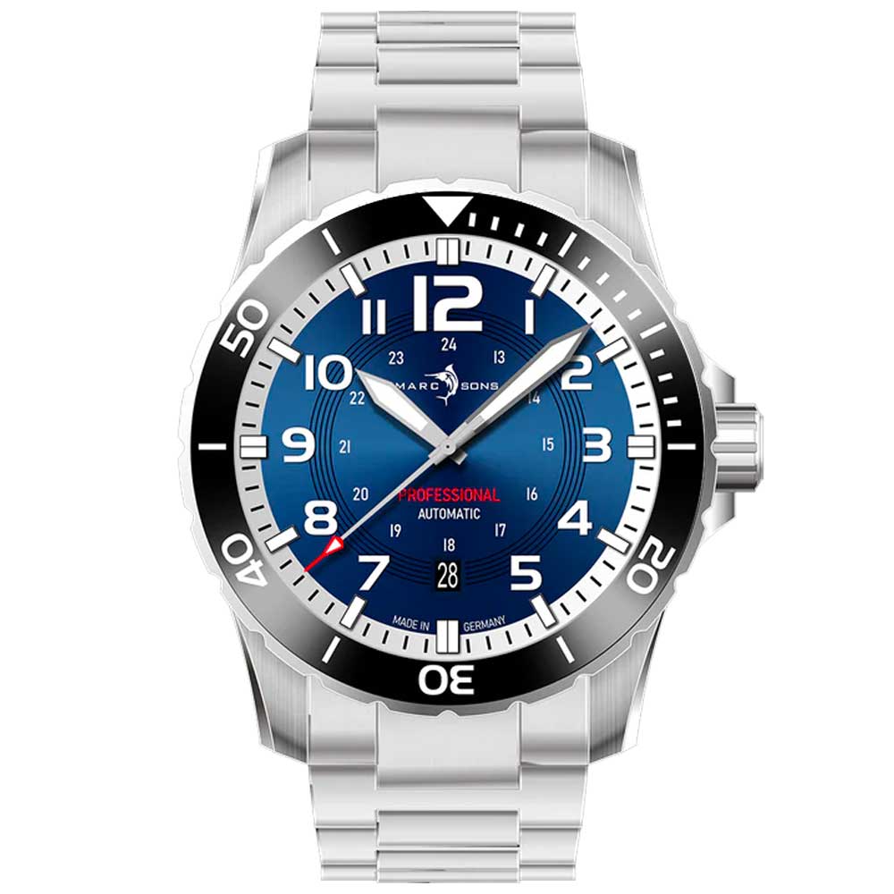 MARC & SONS Blue Silver Ceramic 42,5mm MSD-050-09-S