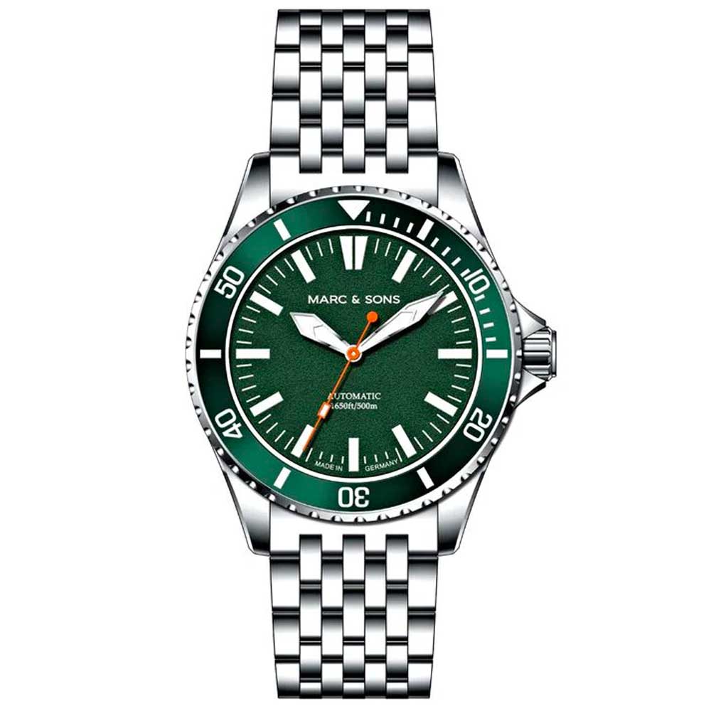 MARC & SONS Green 42mm Serie Professional IV MSD-049-03-S