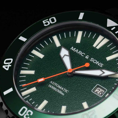 MARC & SONS Green 42mm Serie Professional IV MSD-049-03-S