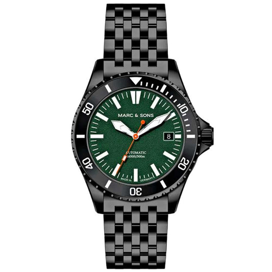 MARC & SONS Green DLC 42mm Serie Professional IV MSD-049-07-S