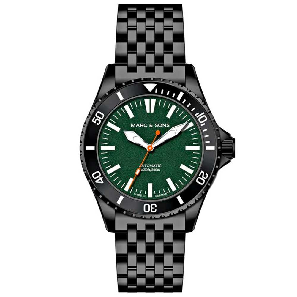 MARC & SONS Green DLC 42mm Serie Professional IV MSD-049-07-S
