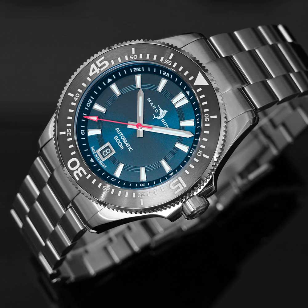 MARC & SONS Military Diver Blue White-42,5mm MSD-051-11 / 12-S