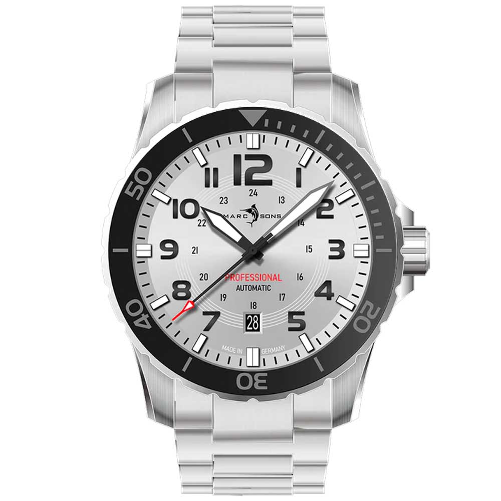 MARC & SONS Silver Ceramic 42,5mm MSD-050-08-S