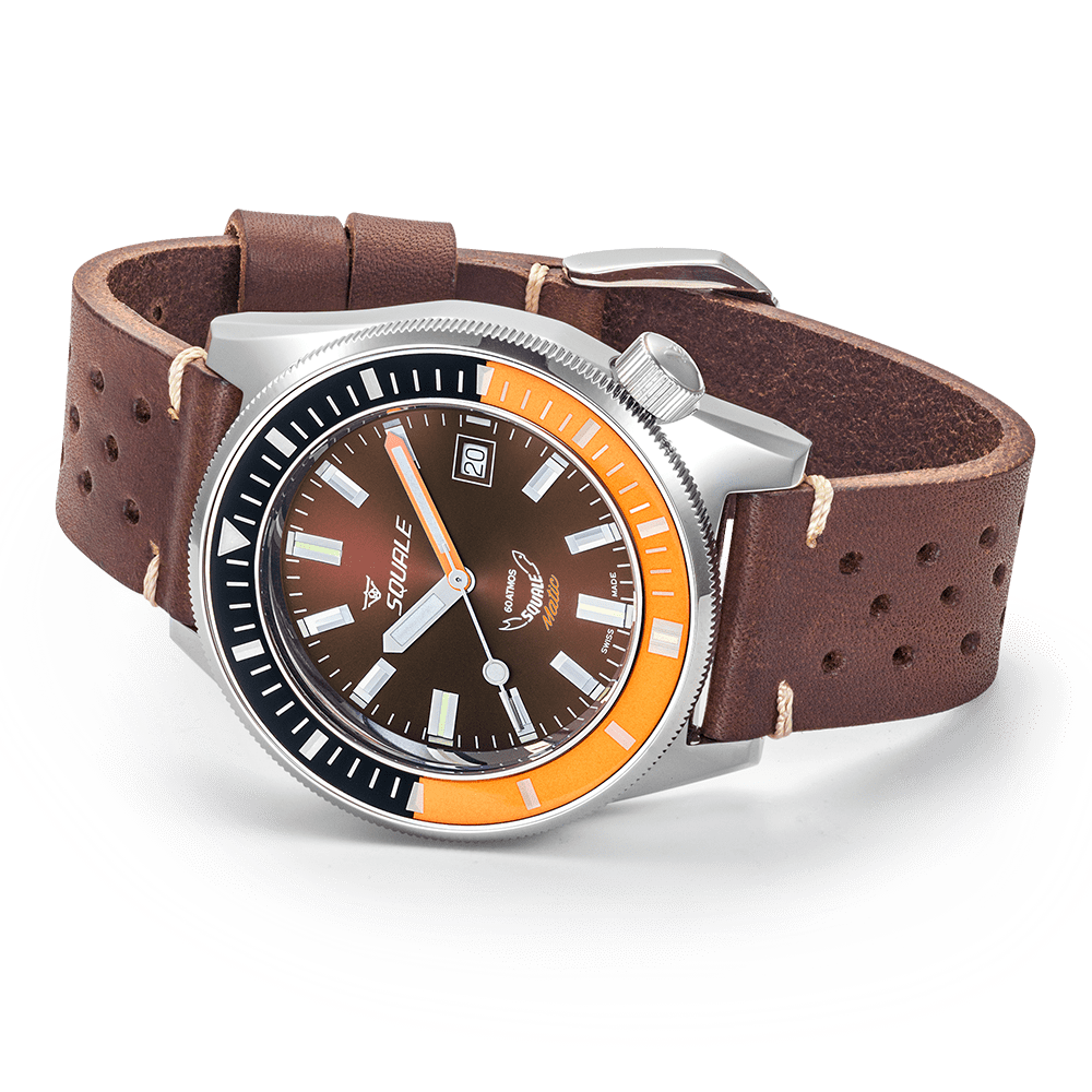 Squale Matic Chocolate Leather MATICXSD.PTS Lederband Taucheruhr