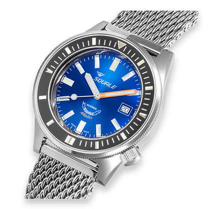 Squale Matic Dark Blue Mesh MATICXSB.ME22 Milanaise Edelstahlband Taucheruhr