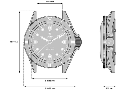 Yema Navygraf Pearl CMM.20 22.25.20.66.SN.M