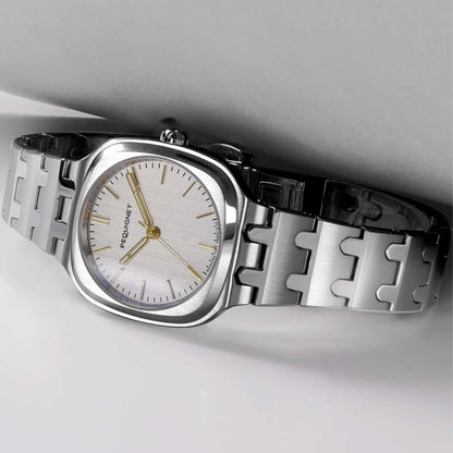 PEQUIGNET CONCORDE HORLOGE Zilveren wijzerplaat met gouden indexen 9042333