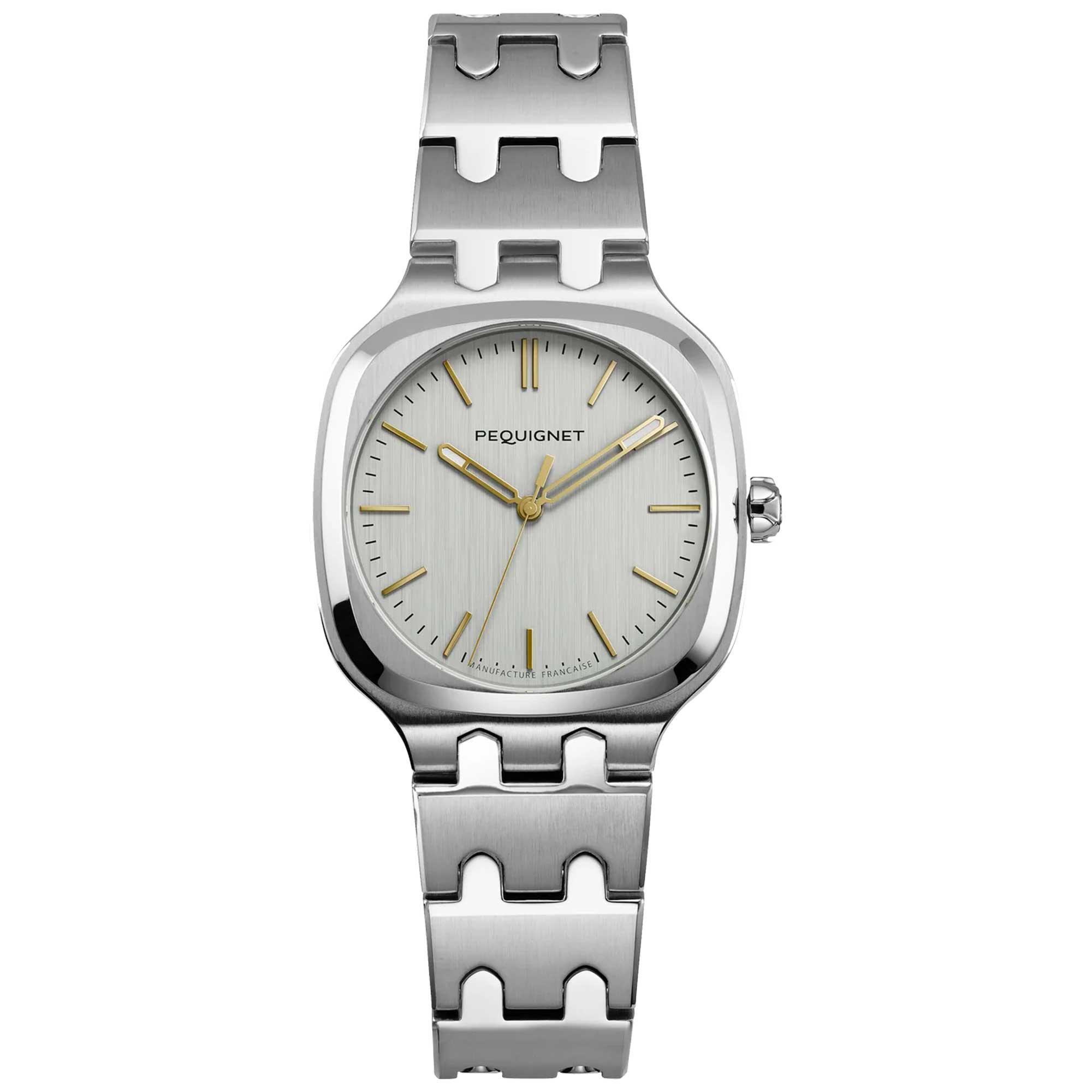 PEQUIGNET CONCORDE WATCH Silber Zifferblatt mit goldenen Indizes 9042333