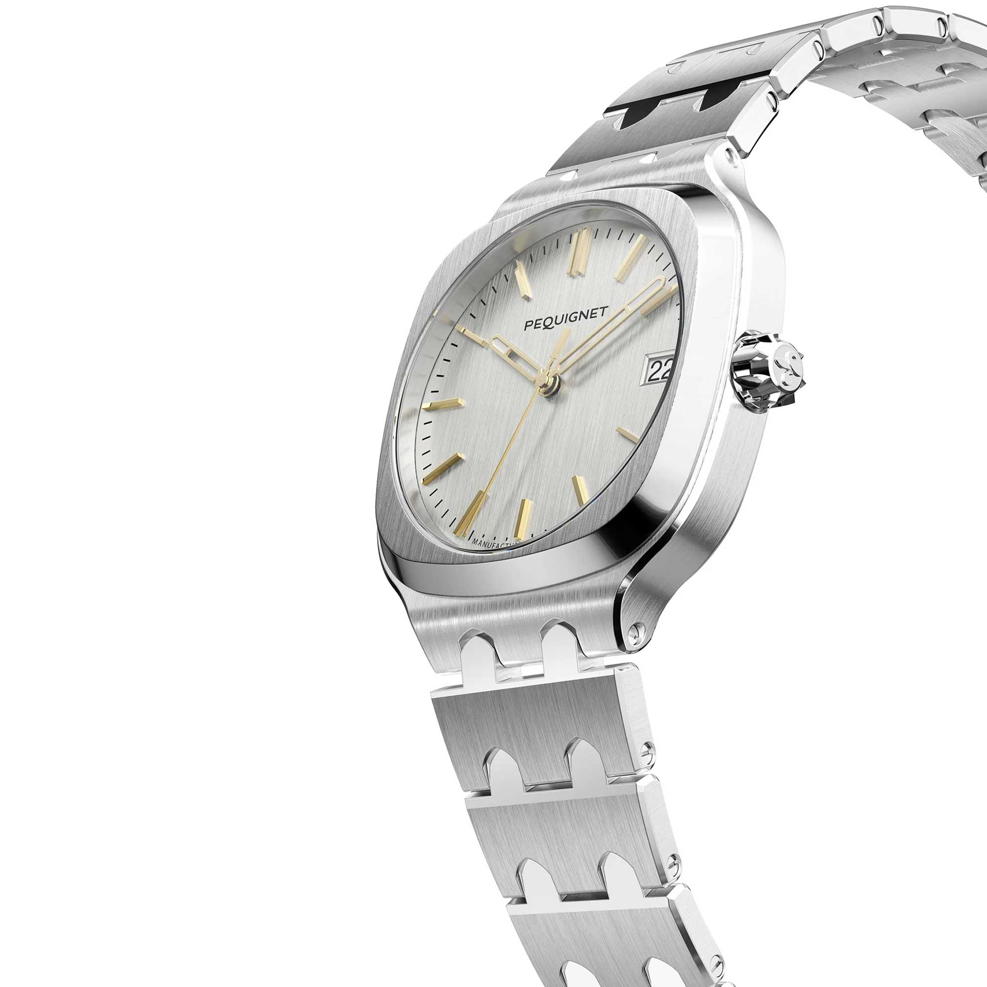 PEQUIGNET CONCORDE WATCH Silver dial with gold index 9046333