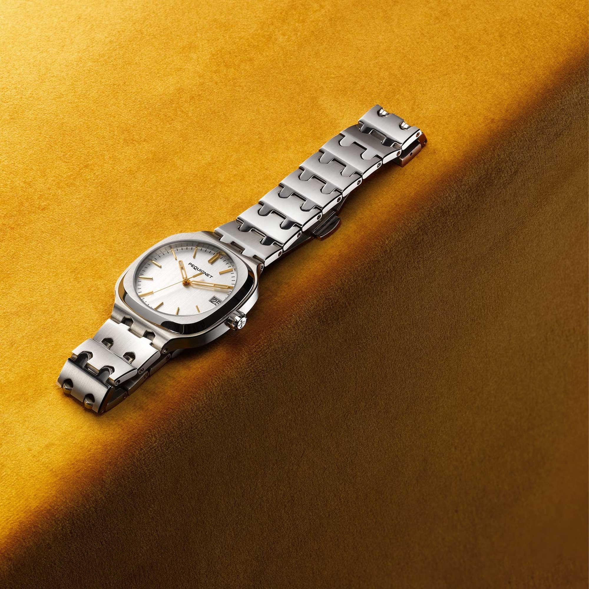 PEQUIGNET CONCORDE WATCH Silver dial with gold index 9046333