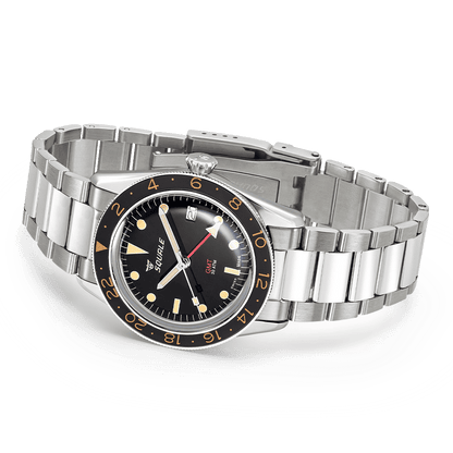 Squale Sub-39 GMT Vintage SUB-39GMTV.BR22 Edelstahlband GMT-Taucheruhr