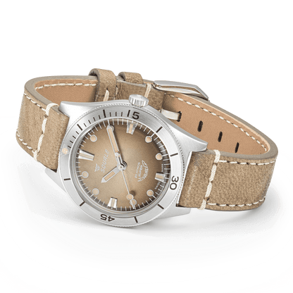 Super Squale Sunray Brown Leather SUPERSSBW.PBW Lederband Taucheruhr