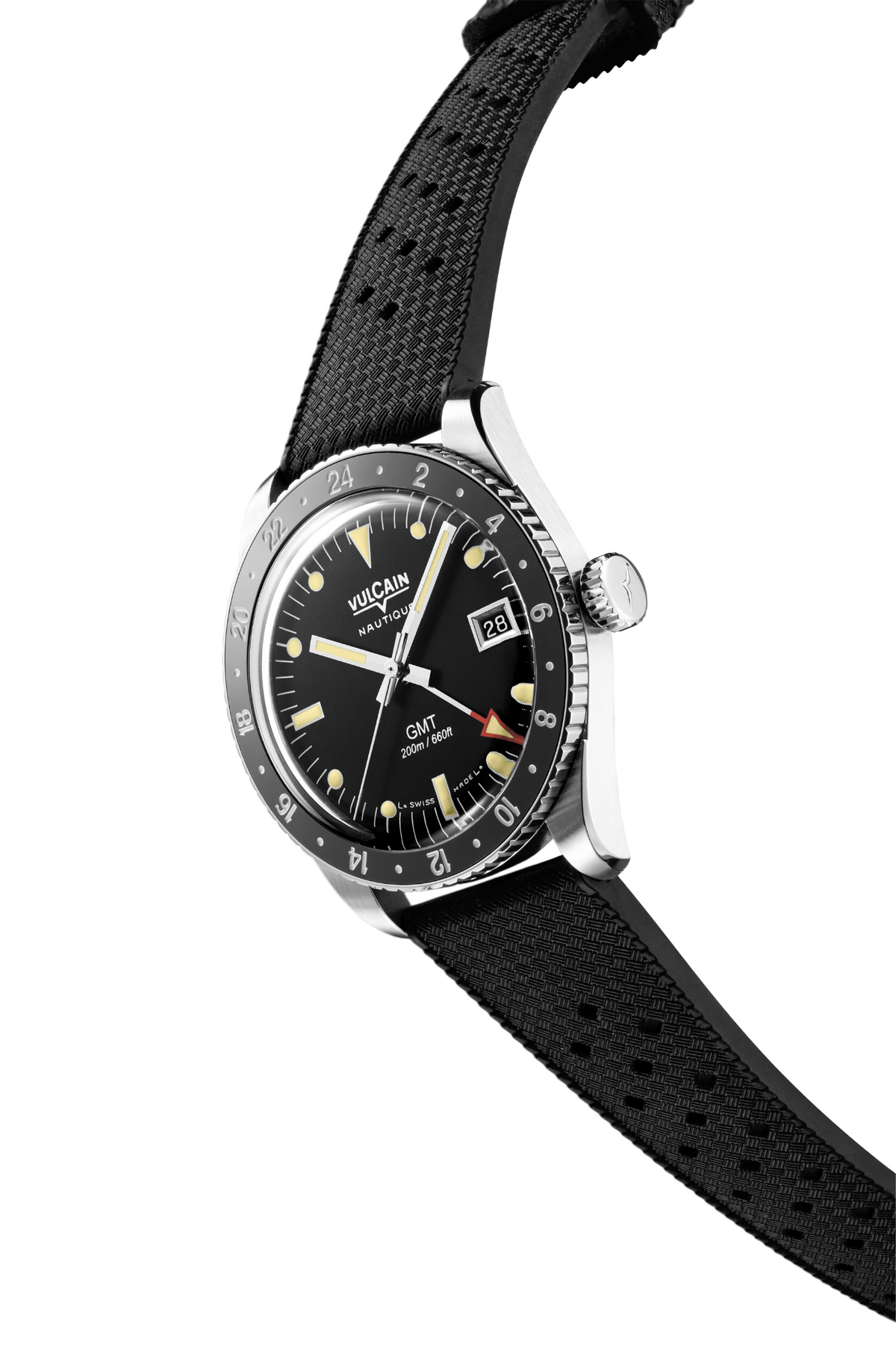 Vulcain Skindiver GMT - Black Luminova Beige 680174A07.BHM286