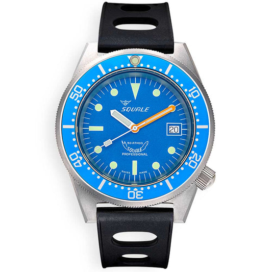 Squale 1521 Blue Blasted 1521BLUEBL.NT Tropical Band Dive Watch