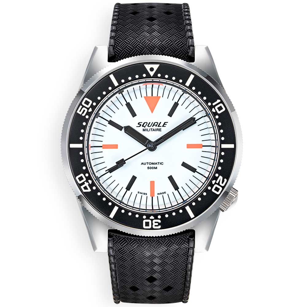 Squale 1521 Full Luminous Militaire 1521FUMIWT.HT Rubber Strap Diving Watch