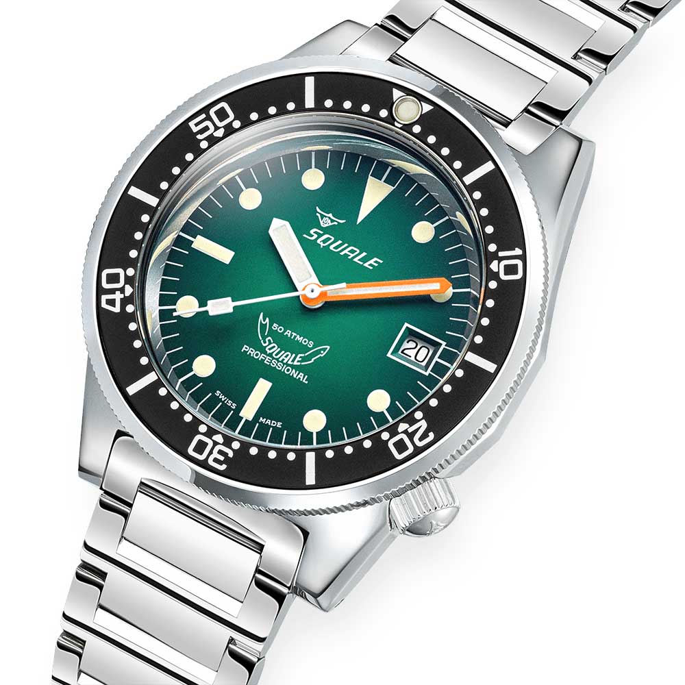 Squale 1521 Green Ray Bracelet 1521PROFGR.SQ20L