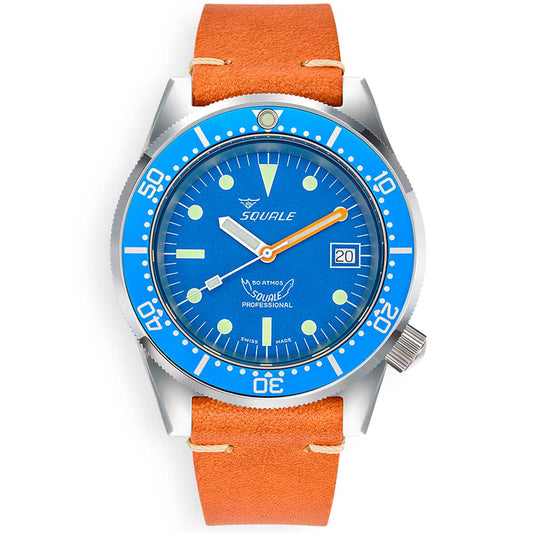 Squale 1521 Ocean Leather 1521OCN.PC Leather Strap Diving Watch
