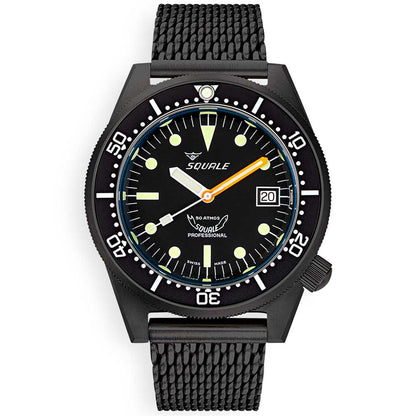 Squale 1521 Pvd Black Mesh 1521PVD.MEPVD20 Milainaise Edelstahlband Taucheruhr