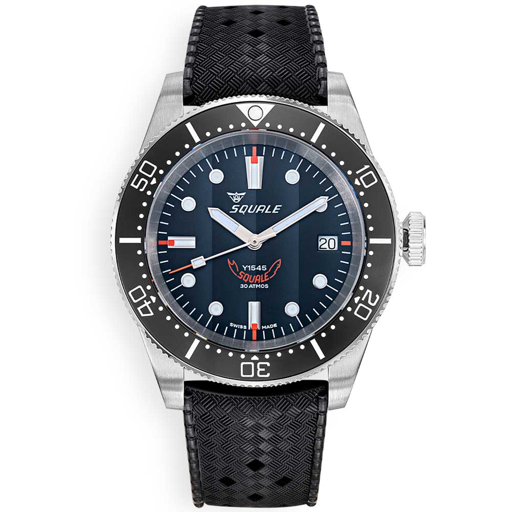 Squale 1545 Black Rubber 1545BKBKC.HT Lederband Taucheruhr