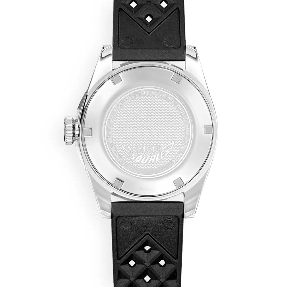 Squale 1545 Steel Black Rubber 1545SSBK.HT