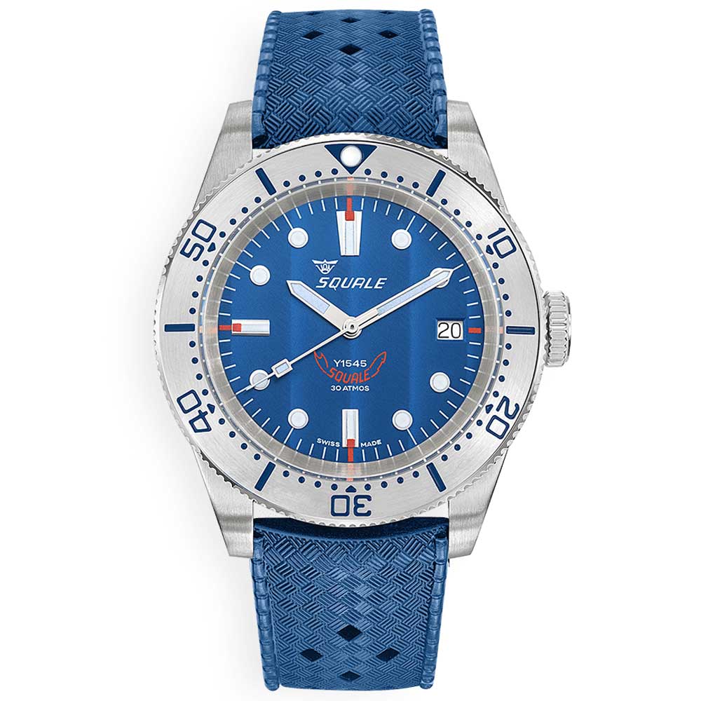 Squale 1545 Steel Blue Rubber 1545SSBLC.HTB