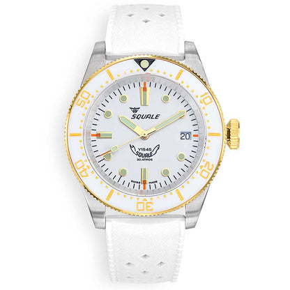 Squale 1545 White Rubber 1545WTWT.HTW Kautschukband Taucheruhr