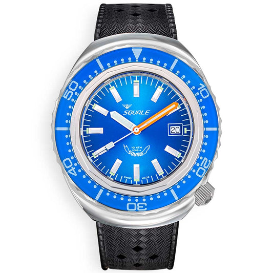 Squale 2002 Blue 2002.SS.BL.BL.HT Tropical Band Dive Watch