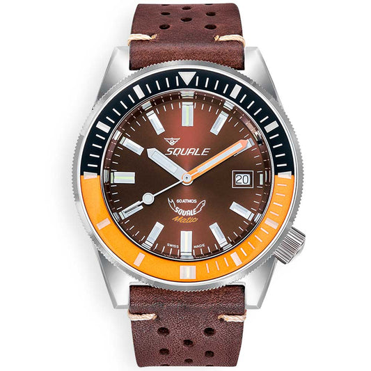 Squale Matic Chocolate Leather MATICXSD.PTS leather strap diving watch