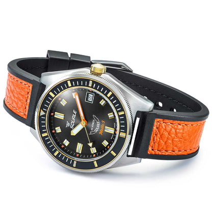 Squale Matic S Two-Tone HydroLeather MATICGBKBK.RLOR