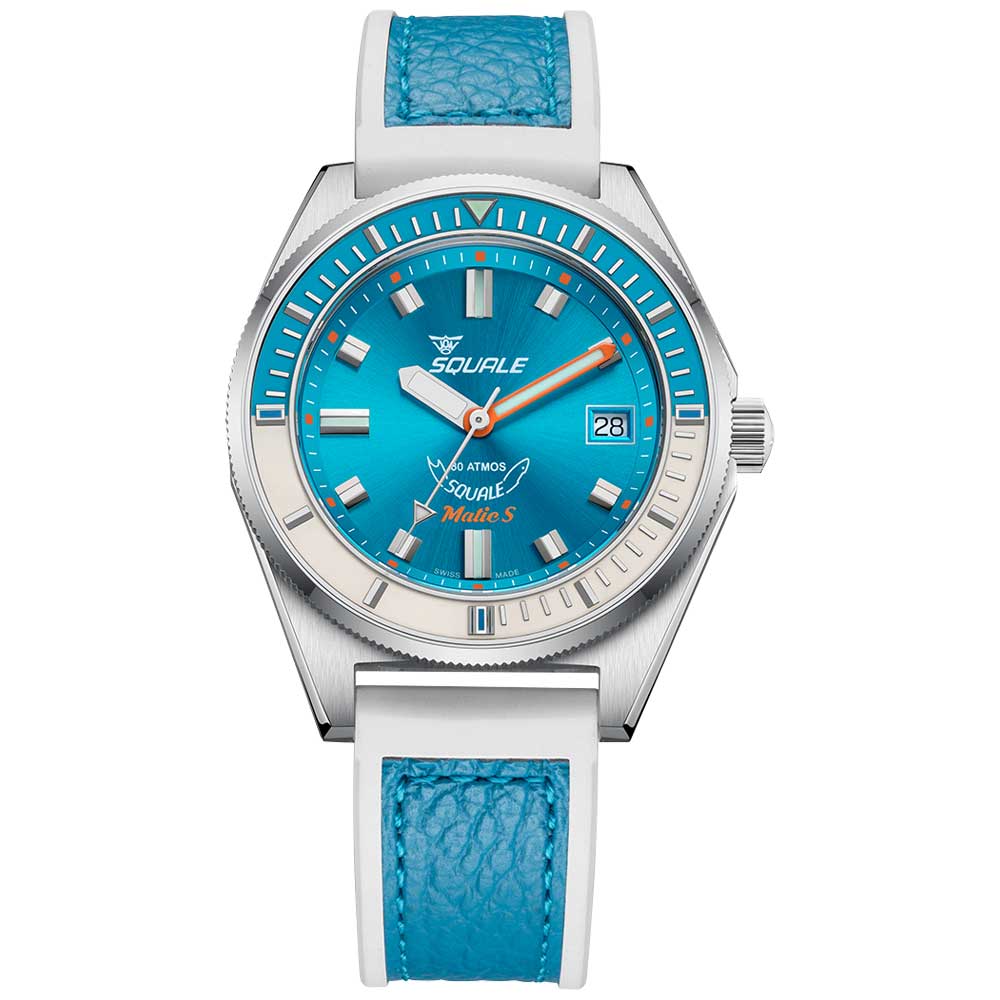 Squale Matic S Light Blue HydroLeather MATICLBWLB.RLWLB Fotouhr