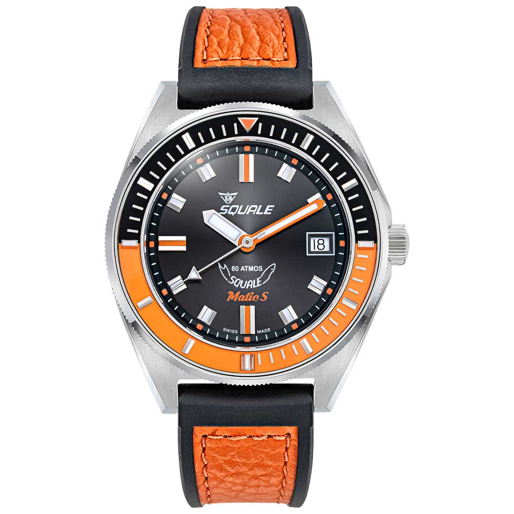 Squale Matic S Orange HydroLeather MATICBKOBK.RLOR