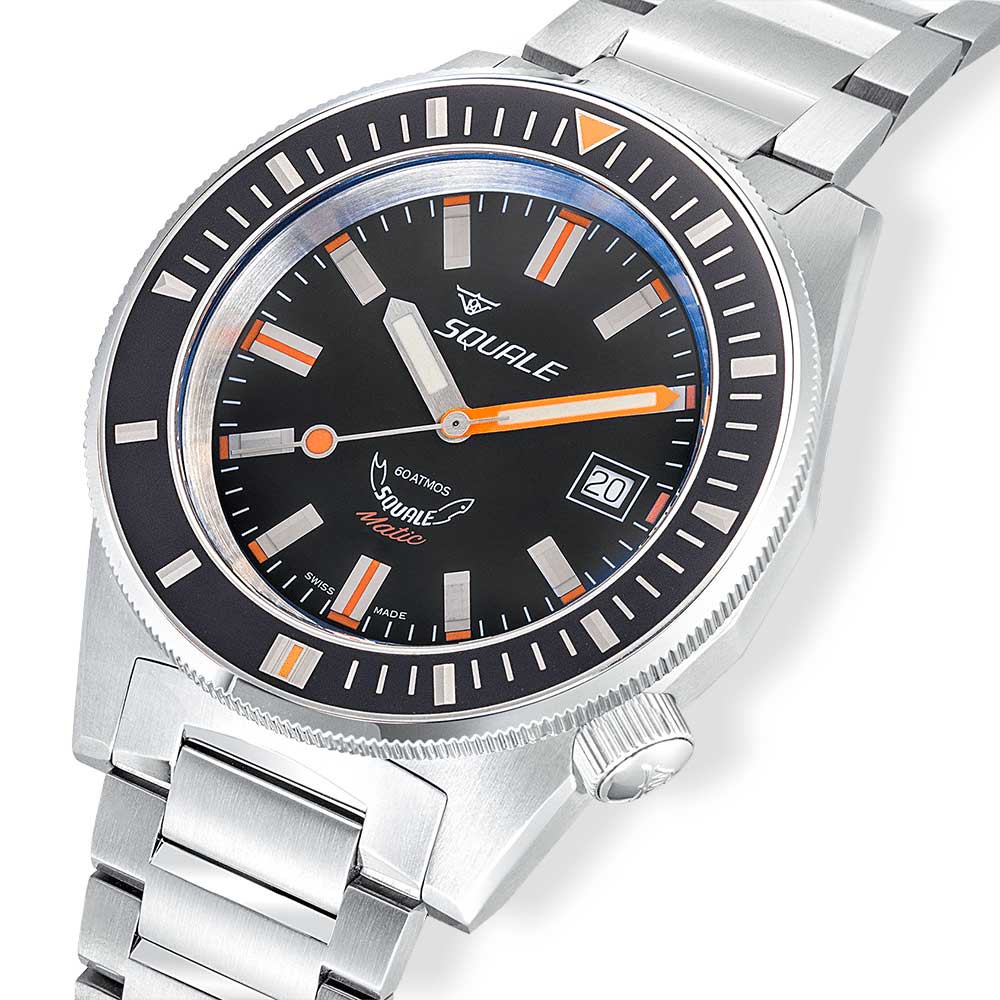 Squale Matic Satin Black Bracelet MATICXSG.SQ22B