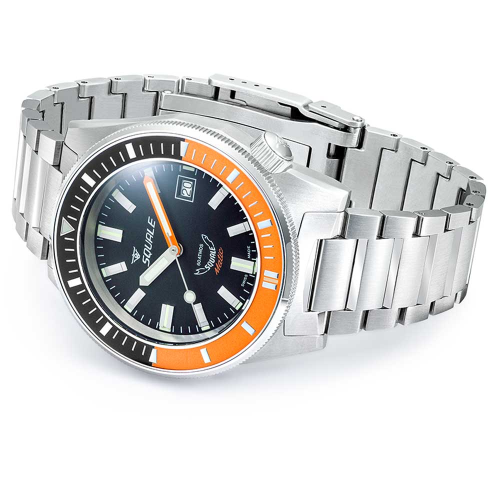 Squale Matic Satin Orange Bracelet MATICXSC.SQ22B