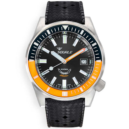 Squale Matic Satin Orange Rubber MATICXSC.HT Tropical Band Taucheruhr