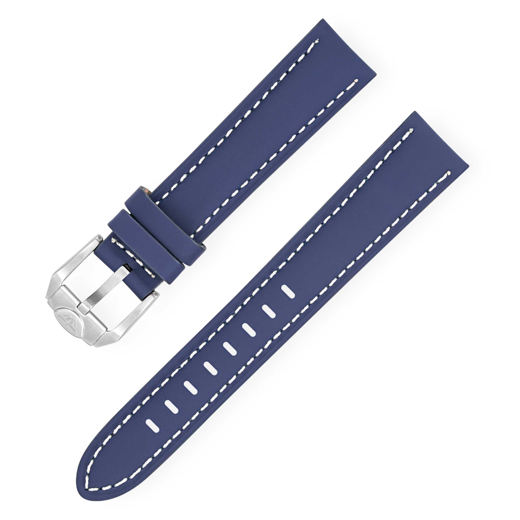 Squale leather strap stitched black 18mm CINLEBK18