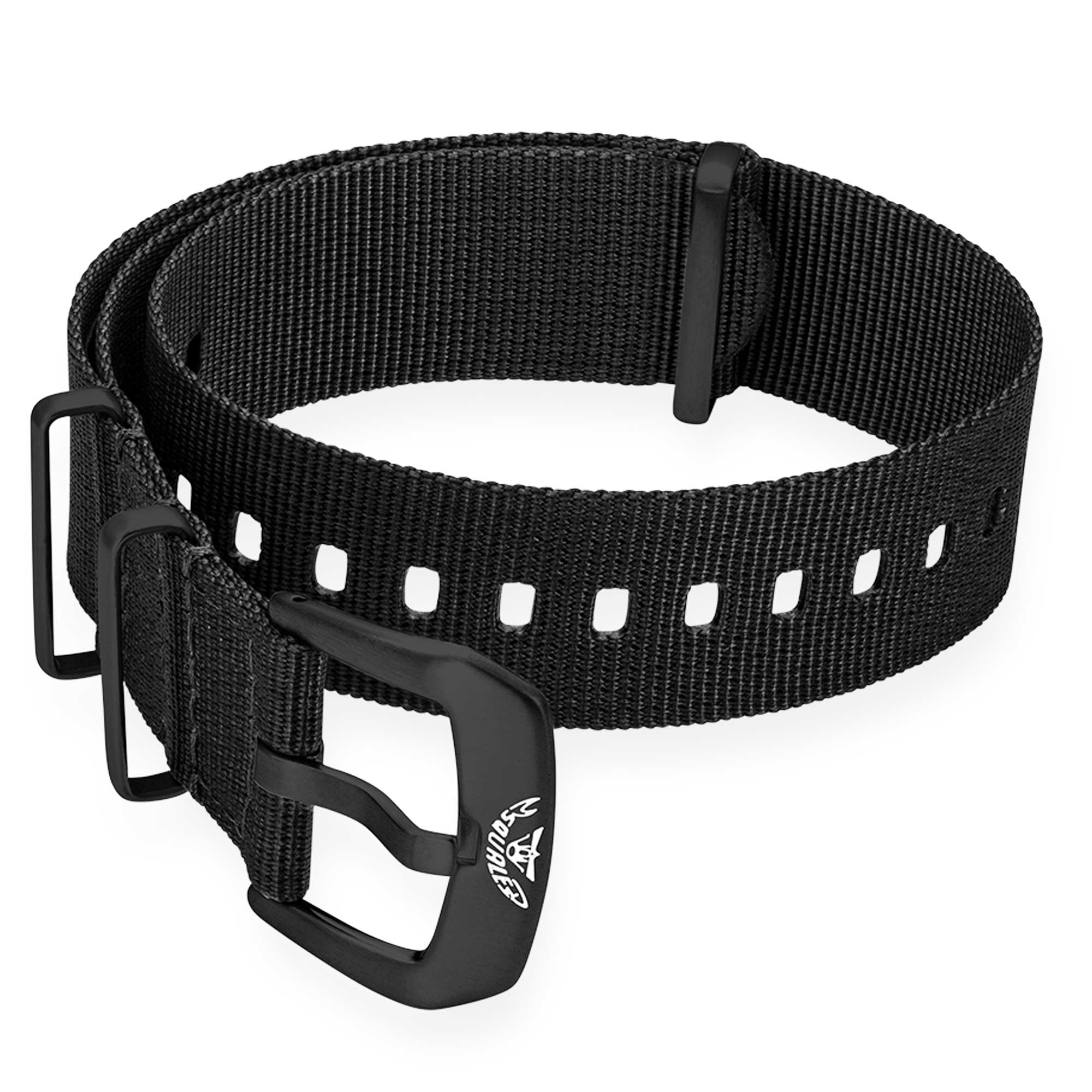 Squale leather strap dark blue 20mm CINCUOBLUE