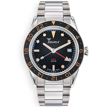 Squale Sub-39 GMT Vintage SUB-39GMTV.BR22 Edelstahlband GMT-Taucheruhr