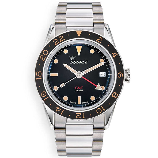 Squale Sub-39 GMT Vintage SUB-39GMTV.BR22 Stainless Steel Band GMT Dive Watch