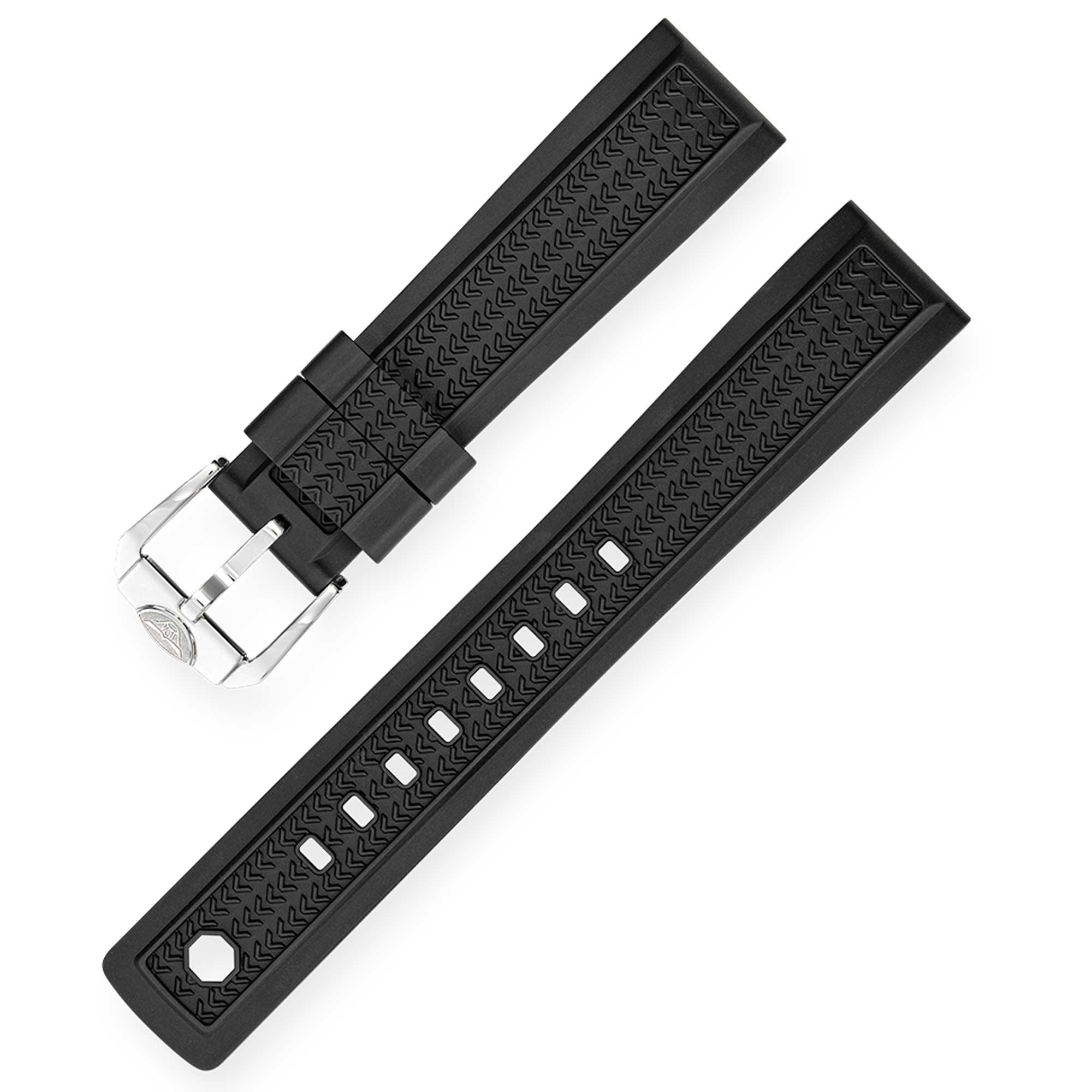 Squale Homage Tropic Rubber Black 20mm CINHTRB20