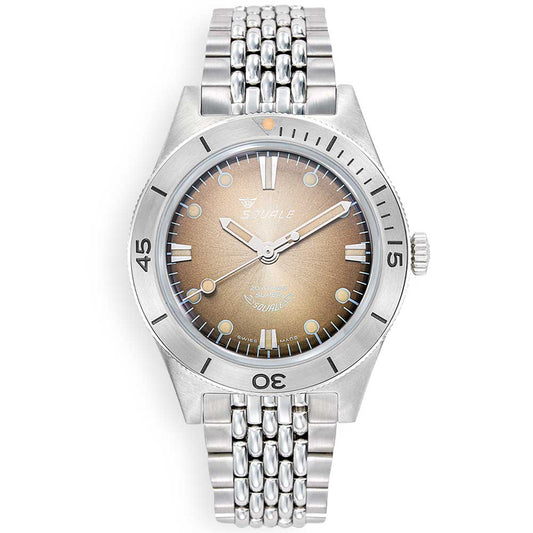 Super Squale Sunray Brown Bracelet SUPERSSBW.AC Stainless Steel Band Diving Watch